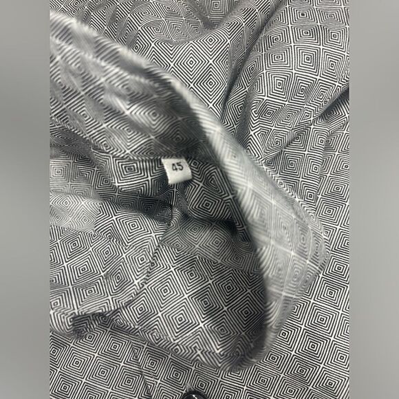 Versace Collection”Trend" Black/white Geometric print Long Sleeve dress sz 45 - Picture 3 of 10